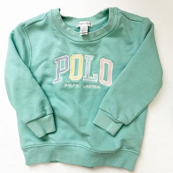 Ralph Lauren Logo French Terry Matching Sweatshirt and Sweatpants 24 Months - Picture 6 of 10